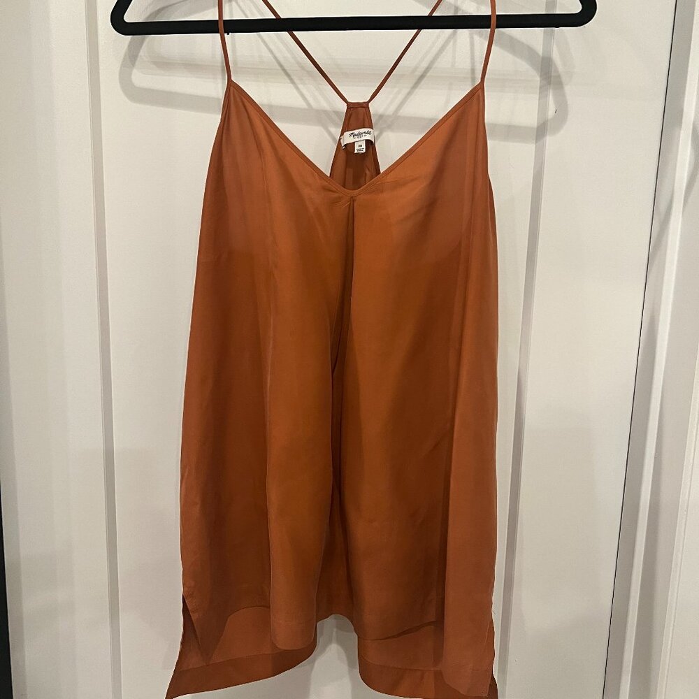 Very Good Condition, Madewell Silk Camisole, Rust, 10